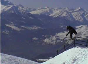 Fabio beim Switch Boardslide Part One