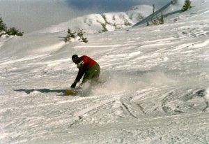 Timm beim Snowboarden