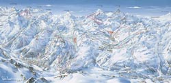 Pistenplan Tignes